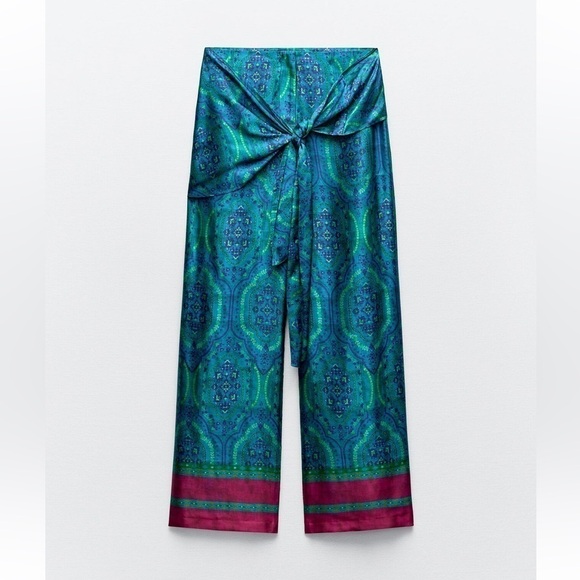 New ZARA Satin Effect Pants - Picture 1 of 1